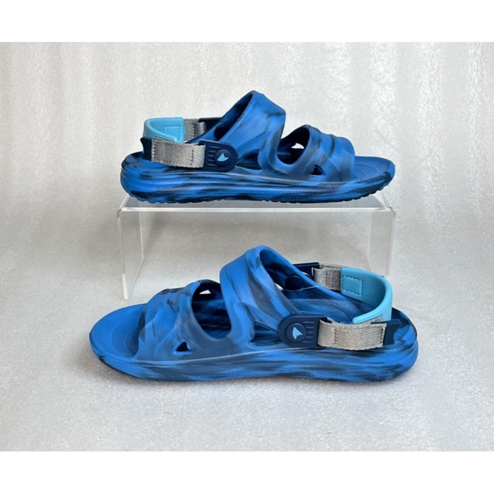 Rugged Shark Adventure Trail Blue Sandals Floatable Washable Boys Size 2 NEW - Picture 8 of 16